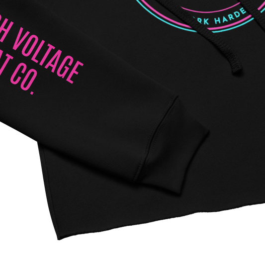 Neon Hooker Crop Hoodie