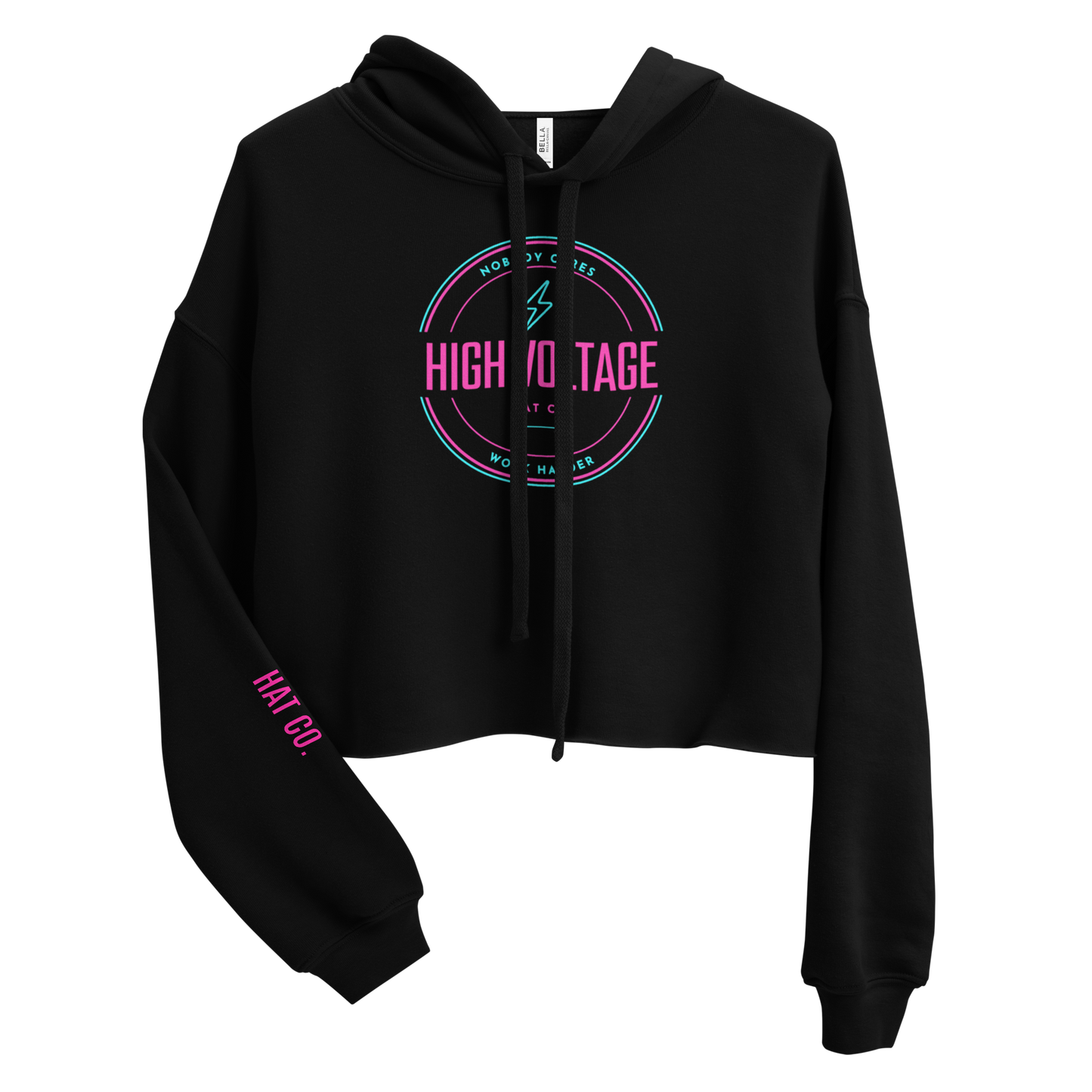 Neon Hooker Crop Hoodie
