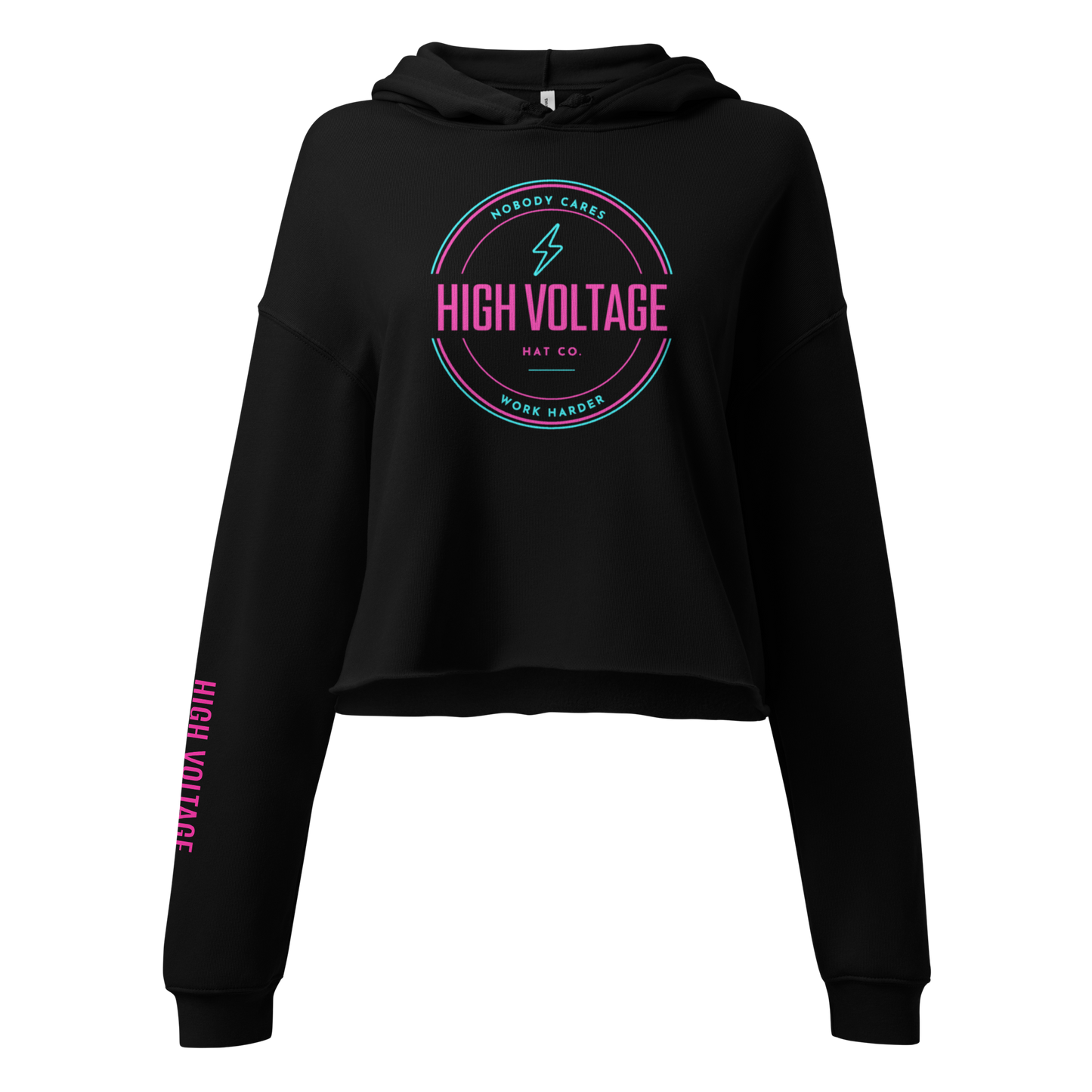 Neon Hooker Crop Hoodie