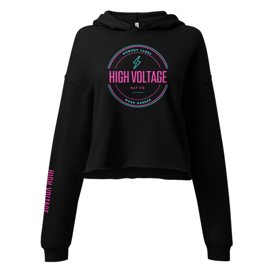 Neon Hooker Crop Hoodie